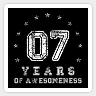 Vintage 7 years of awesomeness Sticker